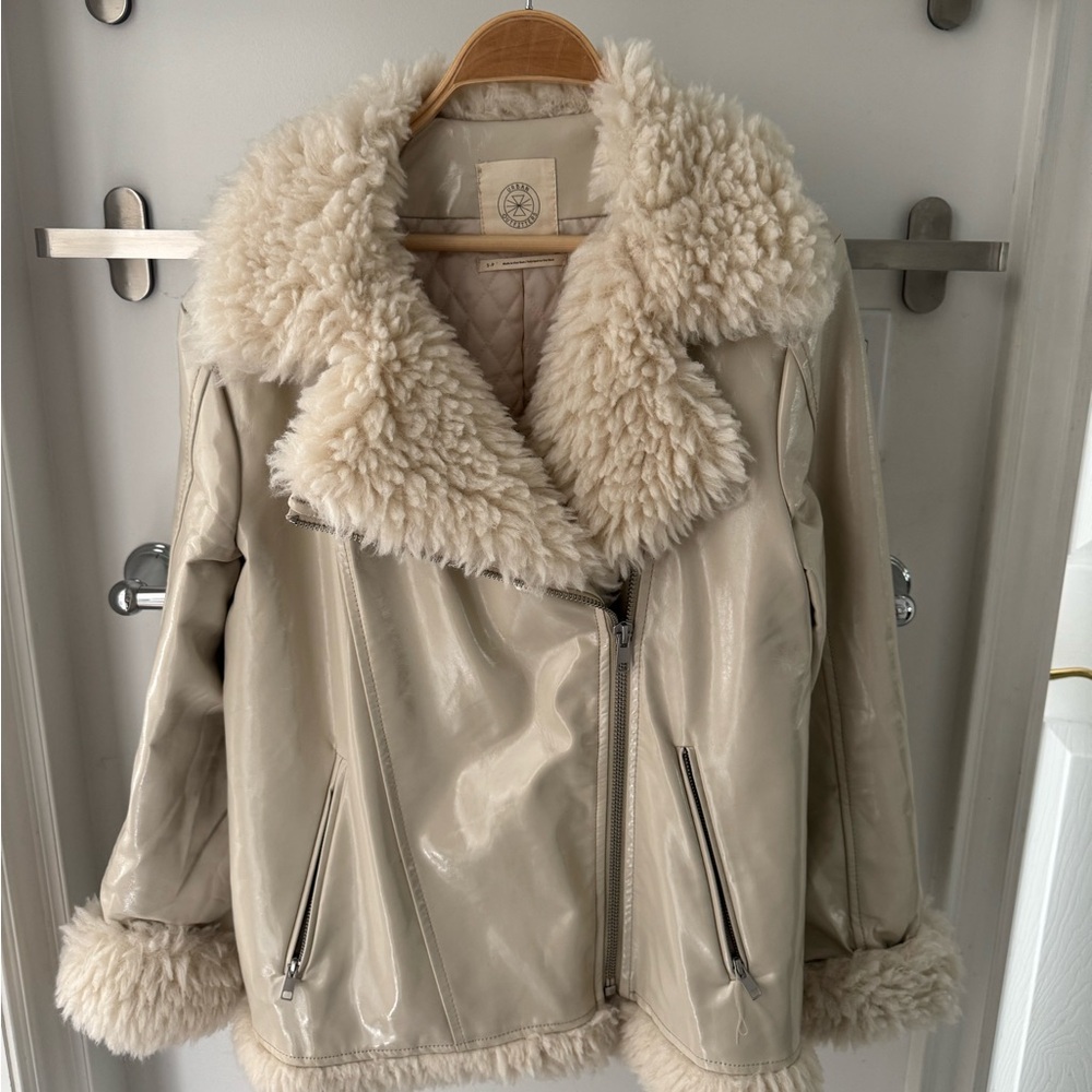 Urban Outfitters Cream Teddy Jacket